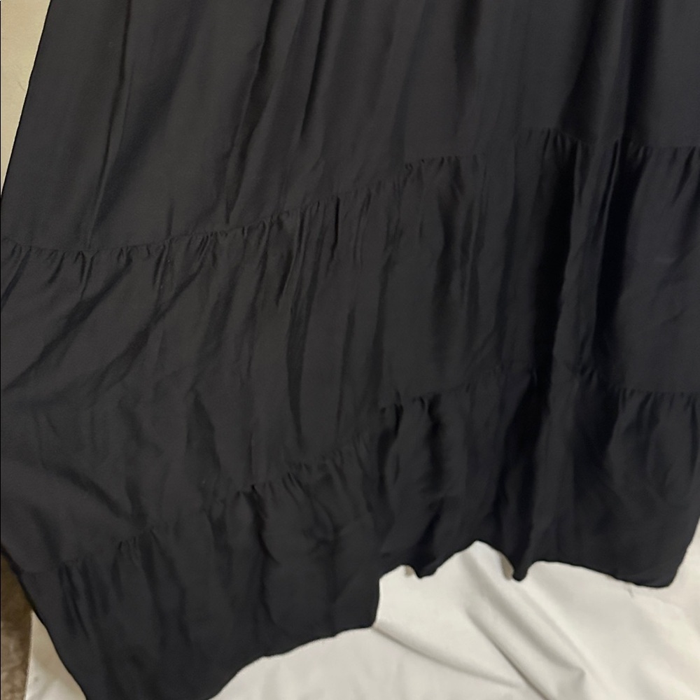 NWOT Black Tiered Lace Maxi Dress - Picture 5 of 7